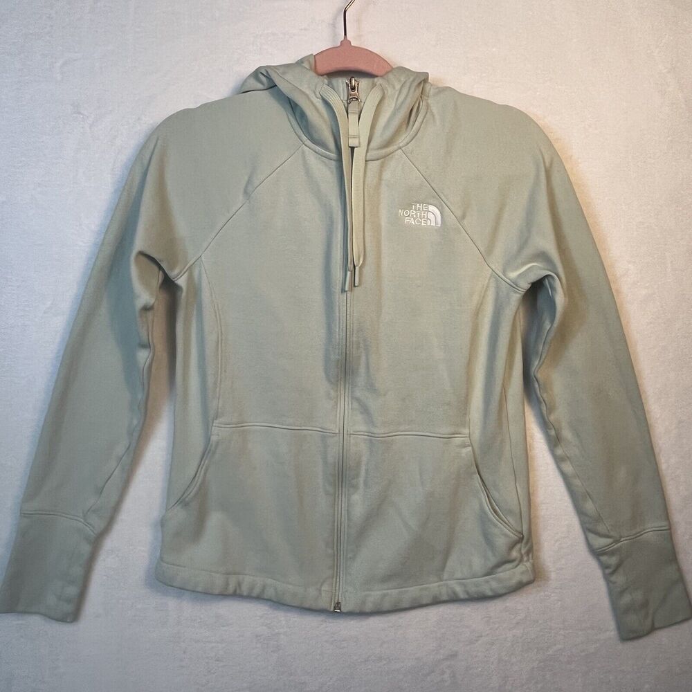 The North Face Jacket Womens Small Full Zip Fleece Long Sleeve Sage Green Hoodie